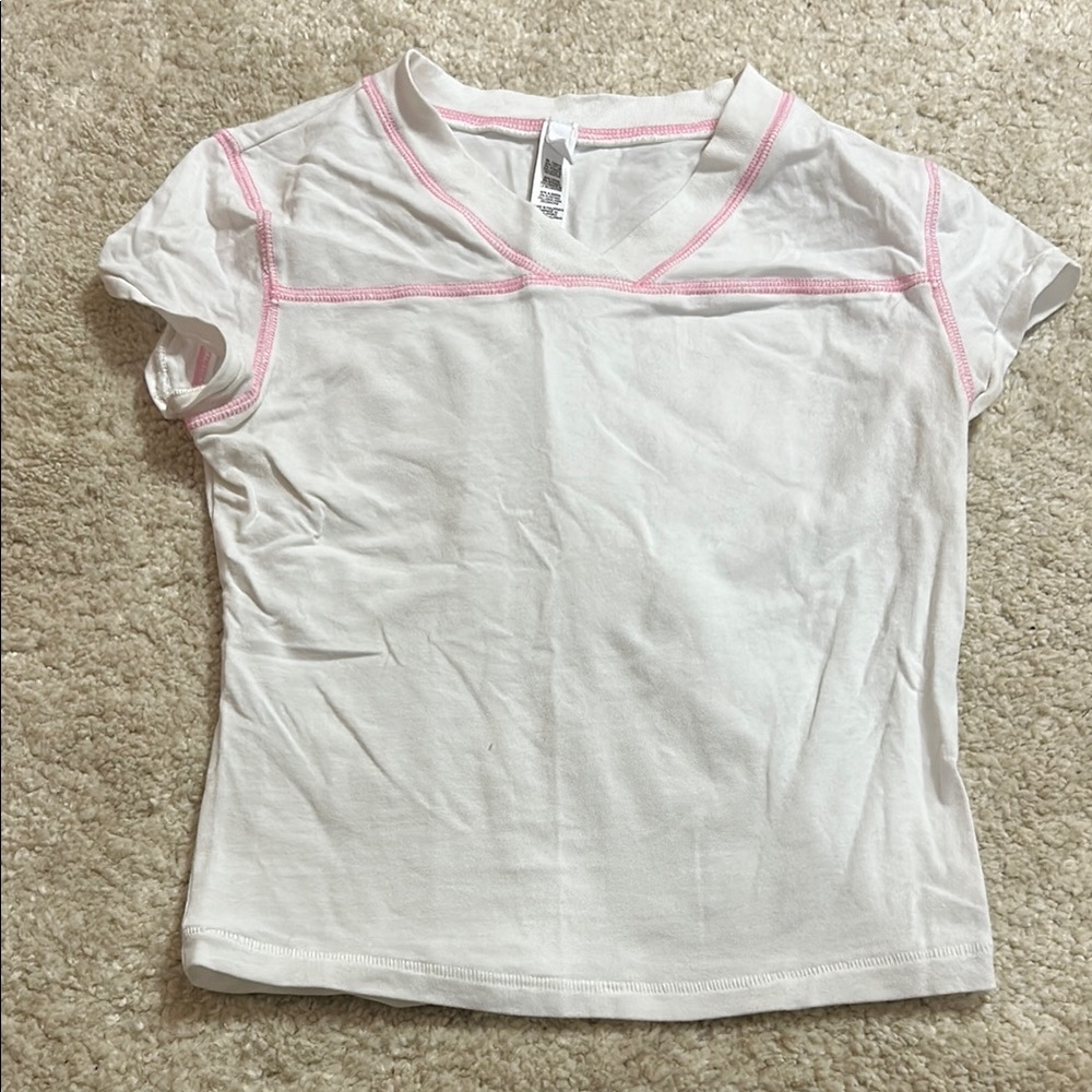 SKIMS new vintage sport cropped v-neck t-shirt